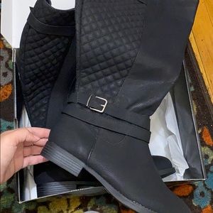 Black Knee High Boots